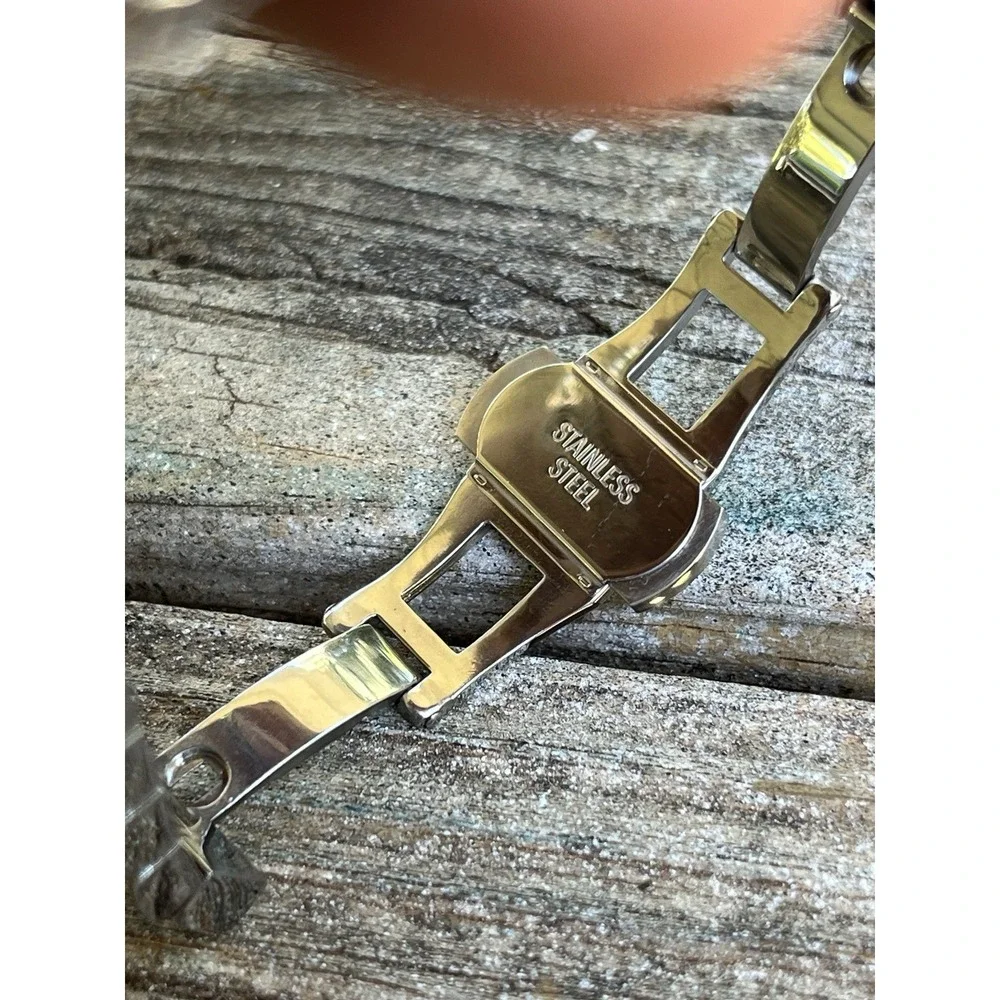 Silver Iced out bust down watch Mens simulated diamonds Stainless Steel